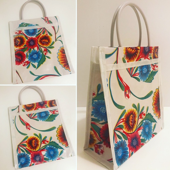 small oilcloth tote bags